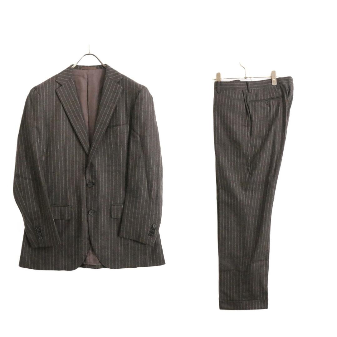 EDIFICE Flannel Chalk Stripe Suit Brown Size 46/46