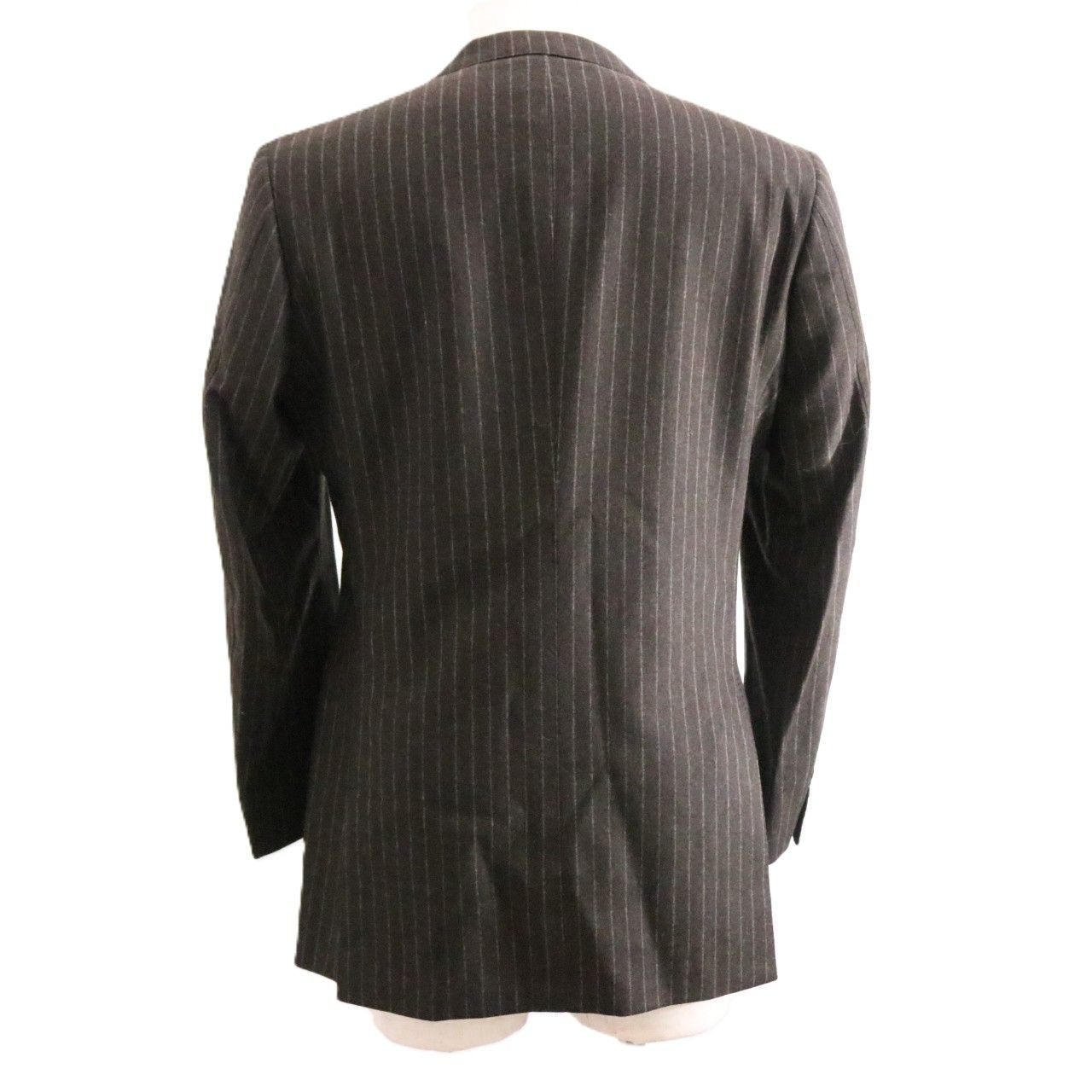 EDIFICE Flannel Chalk Stripe Suit Brown Size 46/46