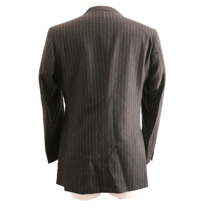 EDIFICE Flannel Chalk Stripe Suit Brown Size 46/46