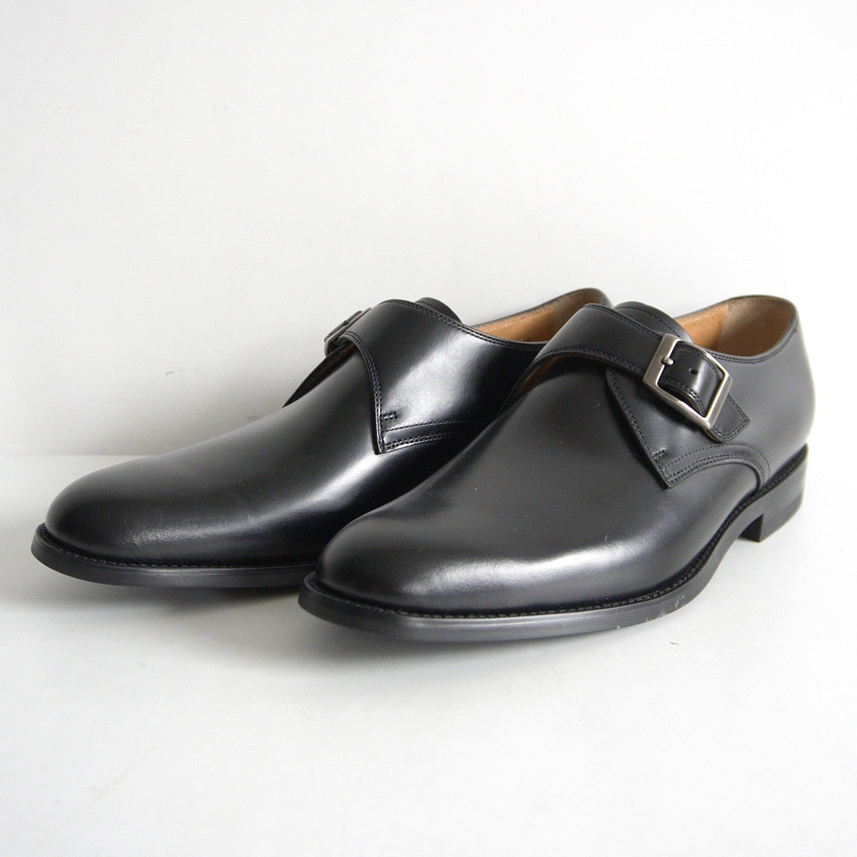 REGAL Monk Strap Leather Shoes Black Size 9