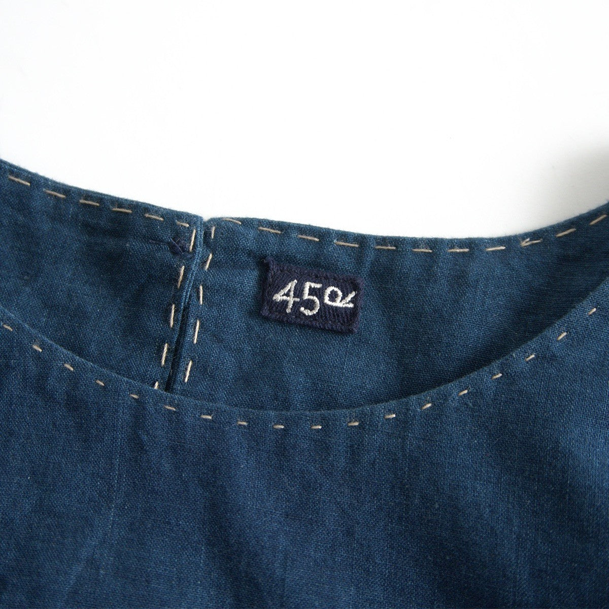 45R Indigo Pleated Relaxed Blouse Size 0