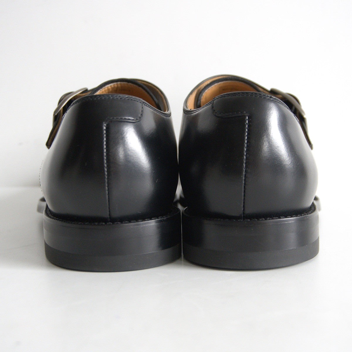 REGAL Monk Strap Leather Shoes Black Size 9