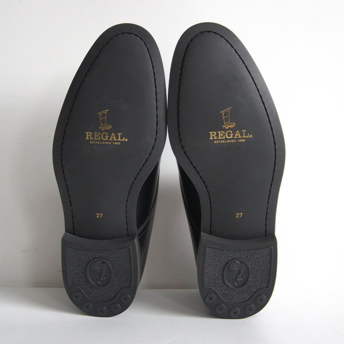 REGAL Monk Strap Leather Shoes Black Size 9