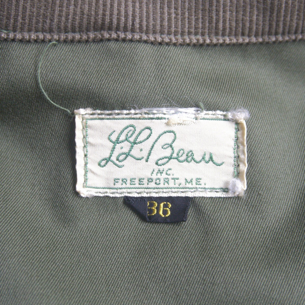 L.L.BEAN 70s Script Tag Warden Jacket Size 36
