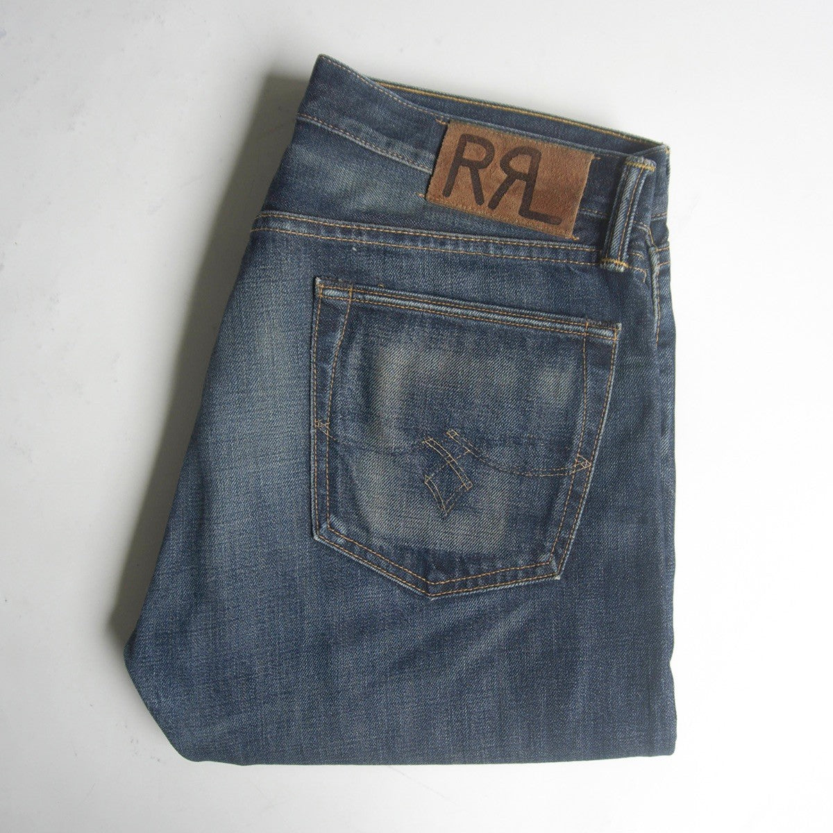 RRL Brook Low-Straight Jeans Vintage Wash Made in Size 32×32