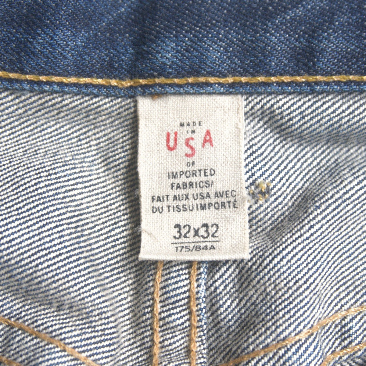 RRL Brook Low-Straight Jeans Vintage Wash Made in Size 32×32