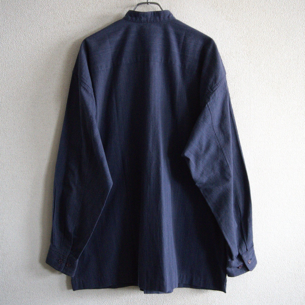 ISSEY MIYAKE MEN 80s Brush Tag Band Collar Shirt Size M