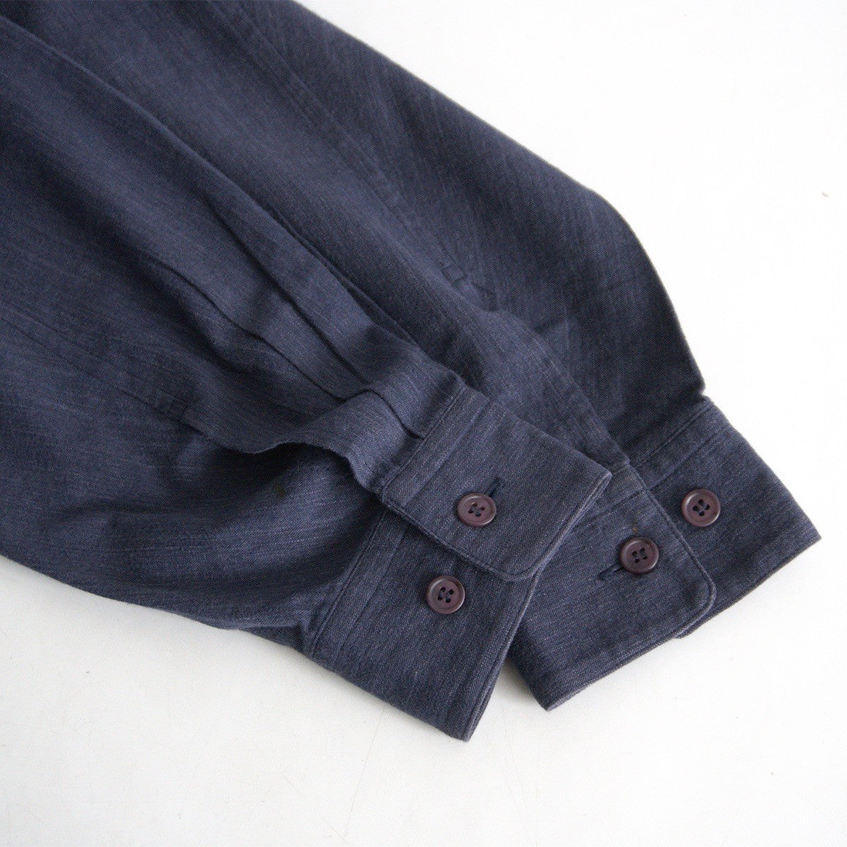 ISSEY MIYAKE MEN 80s Brush Tag Band Collar Shirt Size M