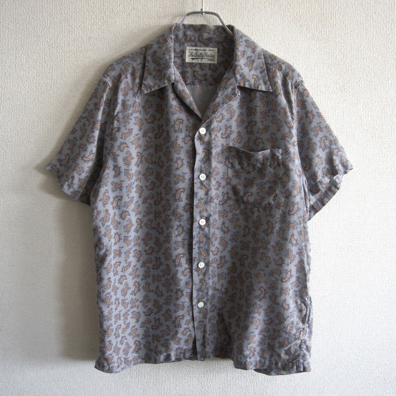 WACKO MARIA Paisley Open Collar S/S Shirt Size L