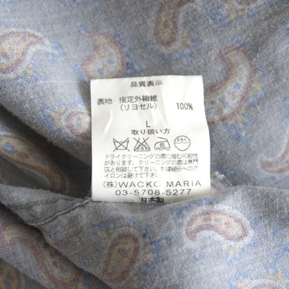 WACKO MARIA Paisley Open Collar S/S Shirt Size L
