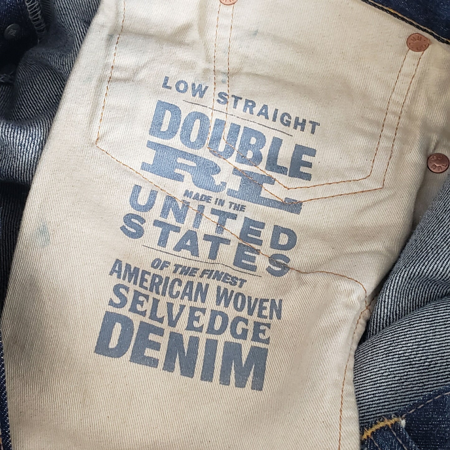 RRL Still Water Low-Straight Jeans Vintage Wash Size 32×30