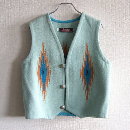 CENTINELA TRADITIONAL ARTS Chimayo Vest Blue Size 38