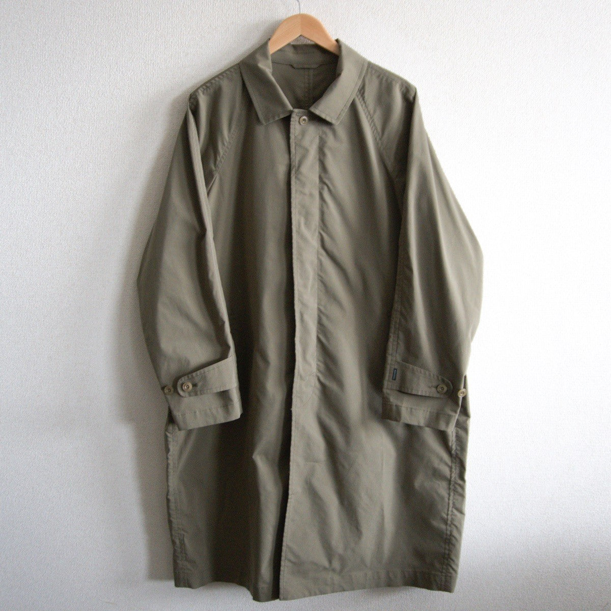 PAPAS PLUS Balmacaan Coat Khaki Size L