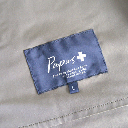 PAPAS PLUS Balmacaan Coat Khaki Size L