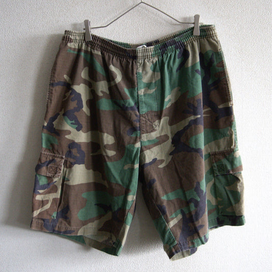 OLD STUSSY 00s Cotton Camo Beach Shorts Navy Tag Size 36