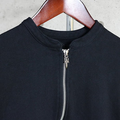 CHROME HEARTS Double Zip Short Sleeve Hoodie Black Size M