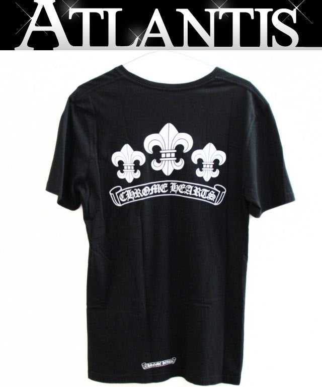CHROME HEARTS V-Neck BS Fleur T-Shirt Black Size M
