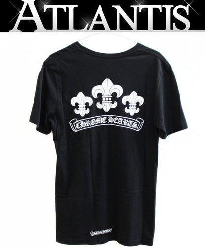 CHROME HEARTS V-Neck BS Fleur T-Shirt Black Size M