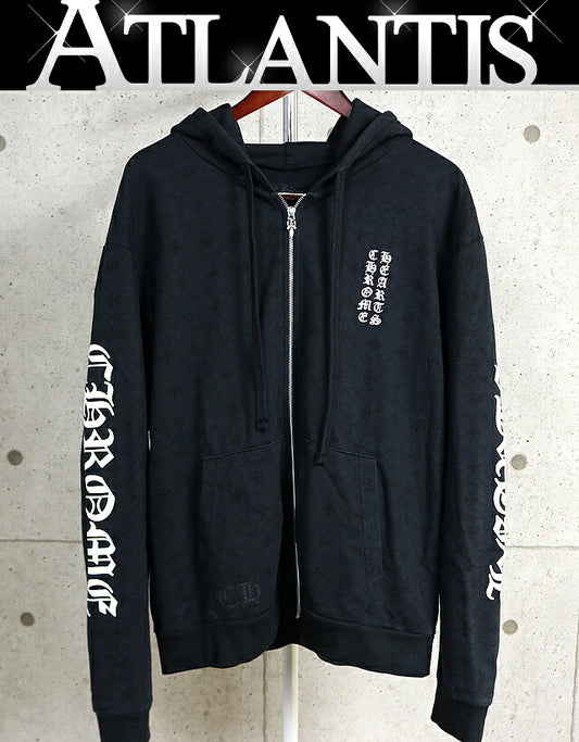 CHROME HEARTS CH Allover Print Dagger Zip Hoodie Size M