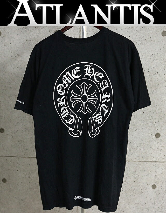 CHROME HEARTS Horseshoe Print Pocket T-Shirt Black Size XL
