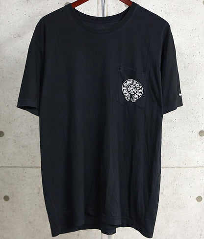 CHROME HEARTS Horseshoe Print Pocket T-Shirt Black Size XL