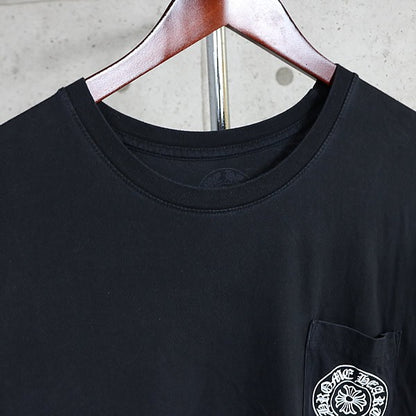 CHROME HEARTS Horseshoe Print Pocket T-Shirt Black Size XL