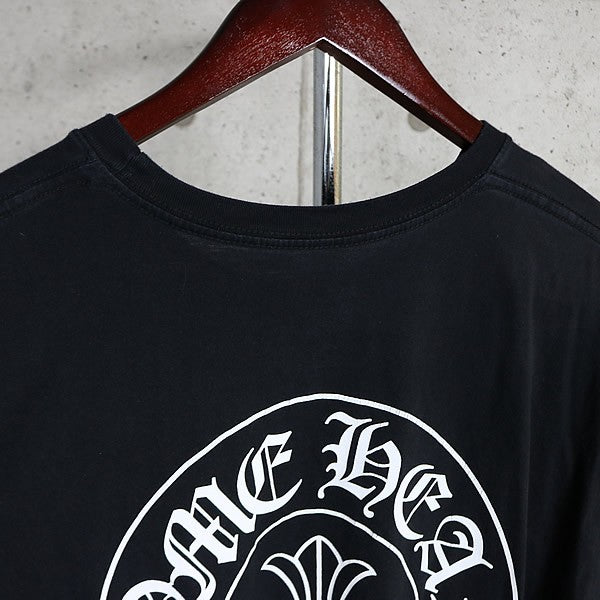 CHROME HEARTS Horseshoe Print Pocket T-Shirt Black Size XL