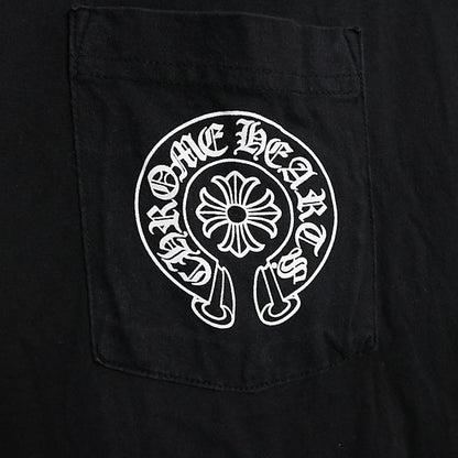 CHROME HEARTS Horseshoe Print Pocket T-Shirt Black Size XL