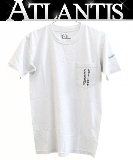 CHROME HEARTS Old Scroll Label Print T-Shirt White Size S