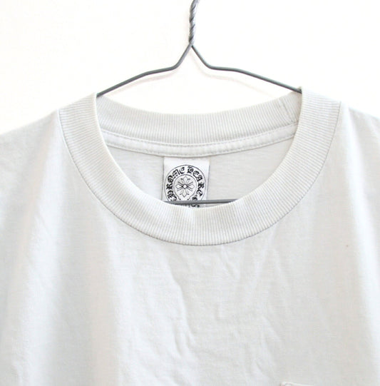 CHROME HEARTS Old Scroll Label Print T-Shirt White Size S