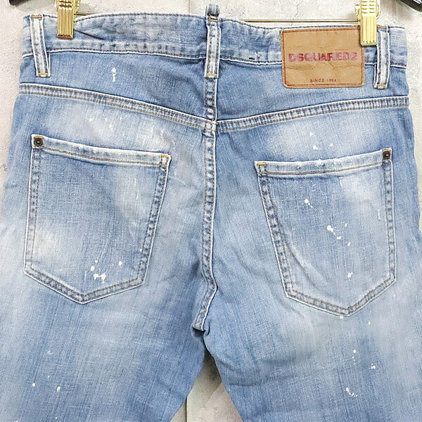 DSQUARED2 SAILOR JEAN Distressed Stretch Denim Blue Size 42