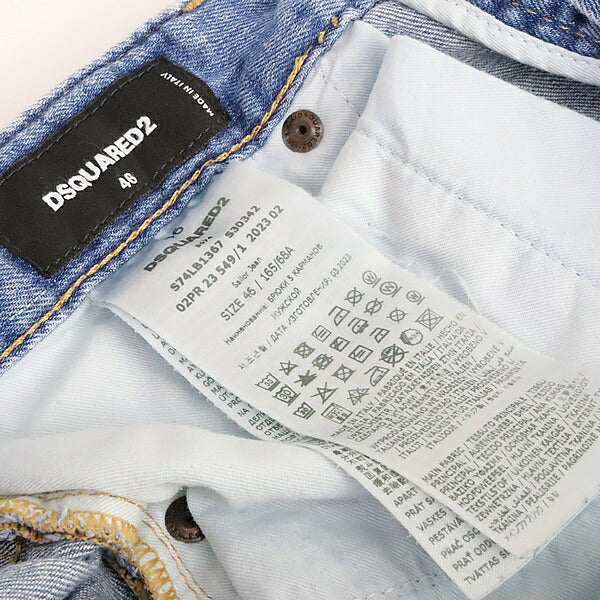 DSQUARED2 SAILOR JEAN Distressed Stretch Denim Blue Size 42