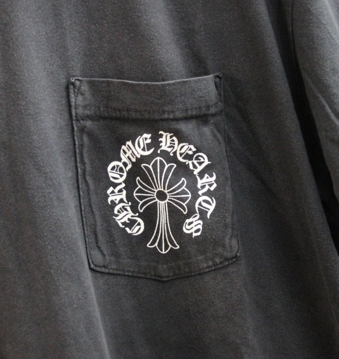 CHROME HEARTS Back Logo Print Pocket T-Shirt Black Size XL