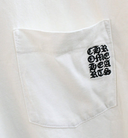 CHROME HEARTS Y NOT Chest Pocket T-Shirt White Size XL