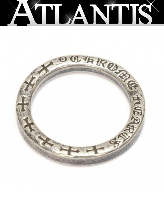 CHROME HEARTS NTFL Sterling Silver Ring Silver Size JP 11