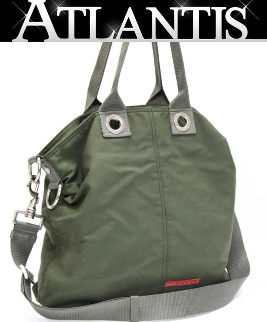 PRADA Sport Nylon 2-Way Shoulder Bag Khaki