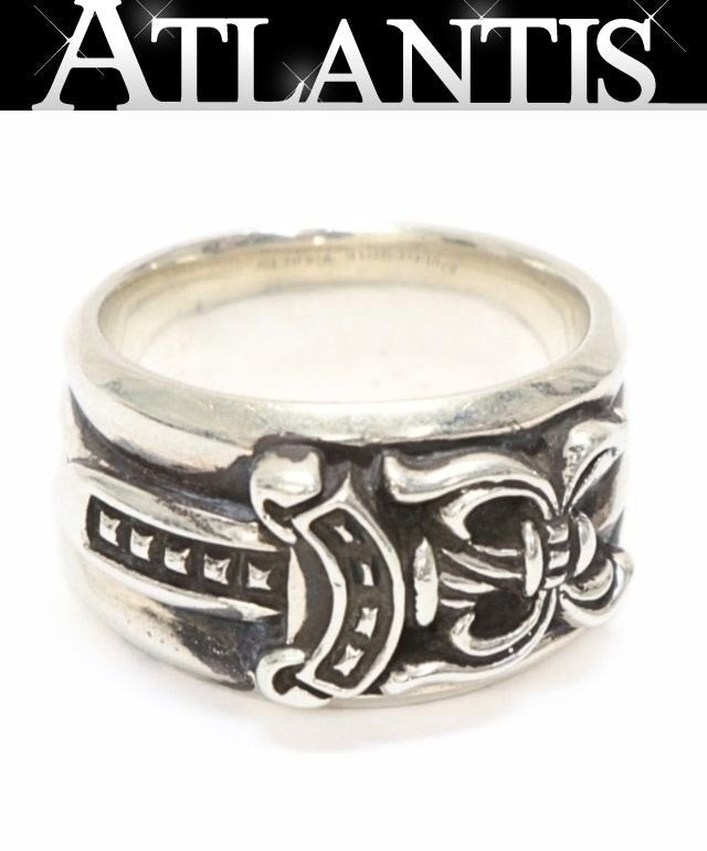 CHROME HEARTS Dagger Ring Silver Size JP 19