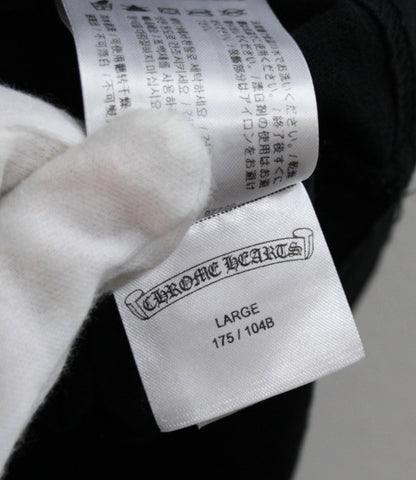 CHROME HEARTS Neck Logo CH Cross Black Shirt Size L