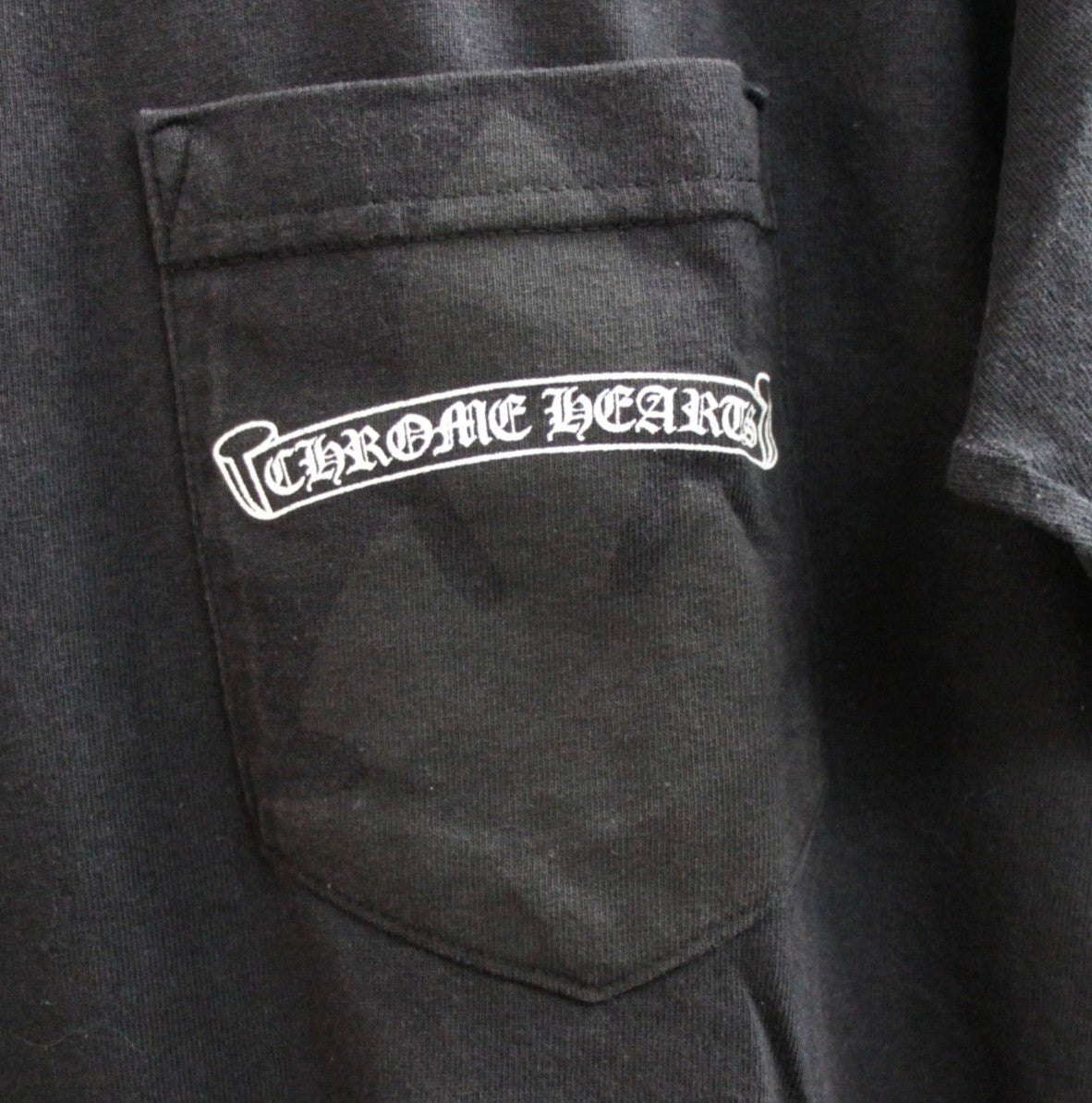 CHROME HEARTS Old Flare Knee Scroll T-Shirt Black Size S