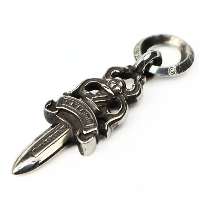 CHROME HEARTS No5 Dagger Pave Diamond Pendant Charm SV925