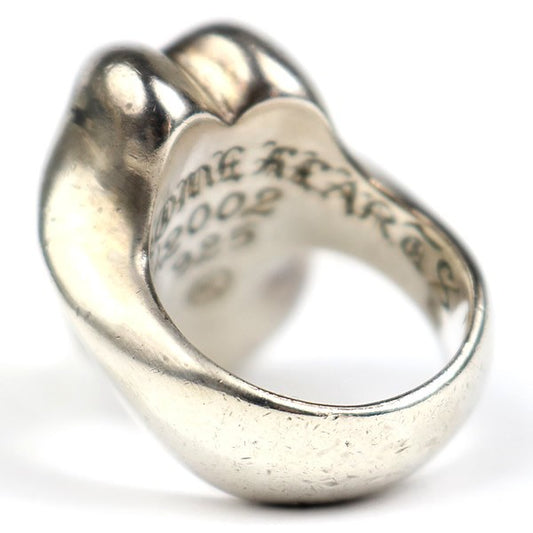 CHROME HEARTS Large Lip & Tongue Ring Silver Size JP 19.5