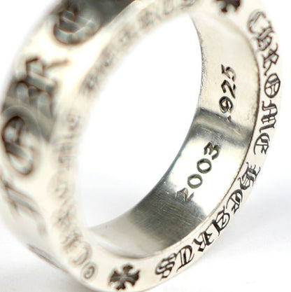 CHROME HEARTS 6mm "FOREVER" Spacer Silver SV925 Ring Size JP 14.5