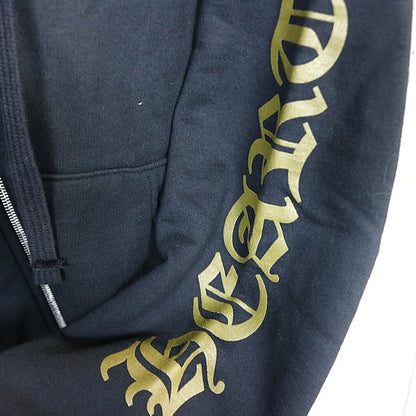 CHROME HEARTS Old English Logo Zip Hoodie Black/Olive Size M