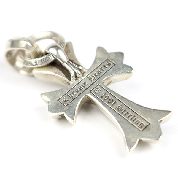 CHROME HEARTS Small CH Cross w/ Bail Pendant Charm Silver