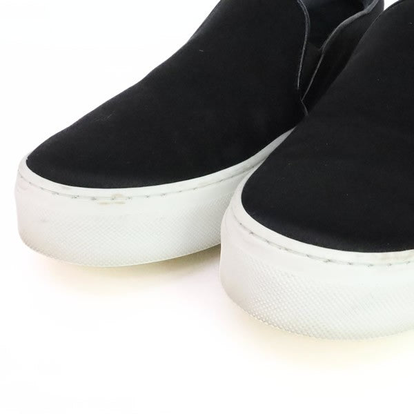 CELINE Satin Slip-On Sneakers Black Size 35