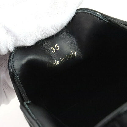 CELINE Satin Slip-On Sneakers Black Size 35
