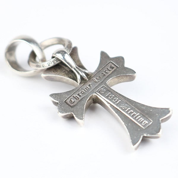 CHROME HEARTS Small CH Cross w/ Bail Pendant Charm Silver