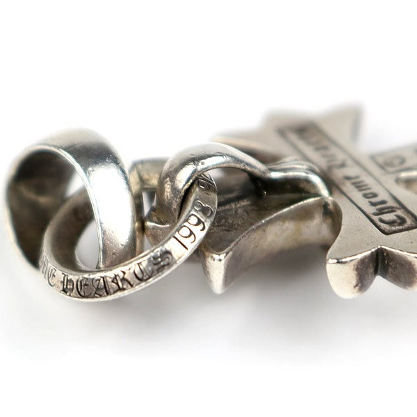 CHROME HEARTS Small CH Cross w/ Bail Pendant Charm Silver