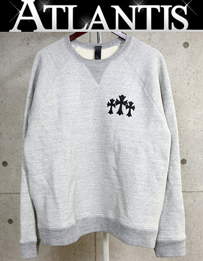 CHROME HEARTS Ultra Heavy Fleece Sweatshirt Gray Size XL