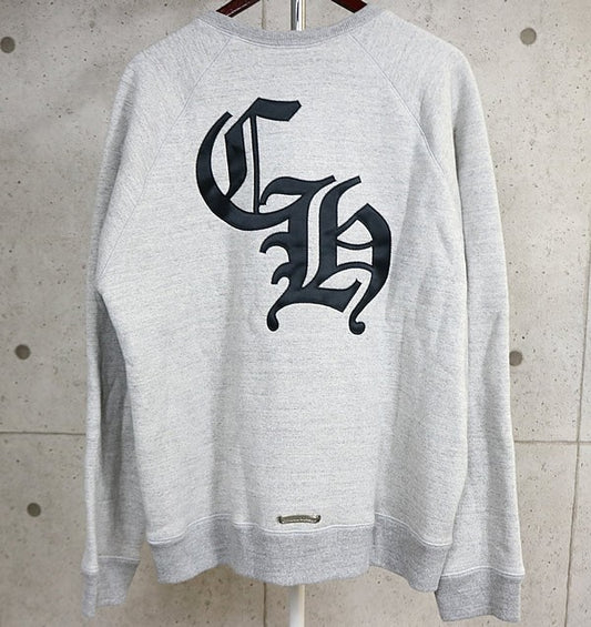 CHROME HEARTS Ultra Heavy Fleece Sweatshirt Gray Size XL